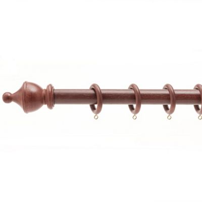 Romantica Mahogany 35mm Wooden Curtain Pole