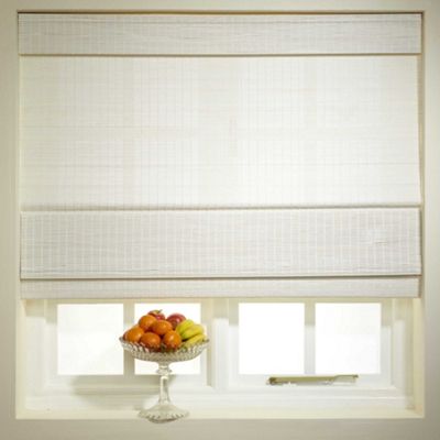 White Sunlover bamboo roman blind