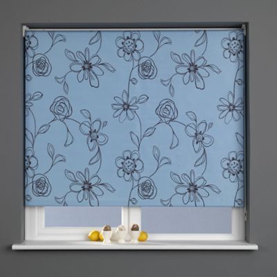 Blue Clematis Roller Blind