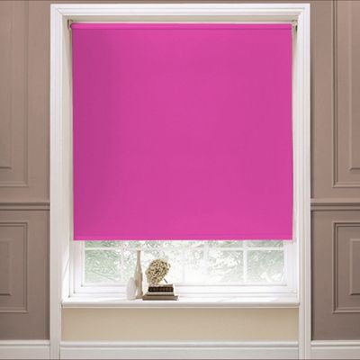 Fuchsia sunlover plain roller blind