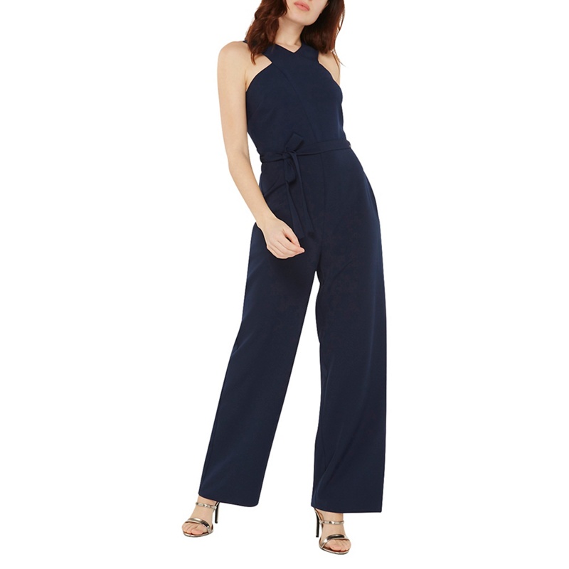 Dorothy Perkins - Navy Halter Neck Cross Front Jumpsuit Review