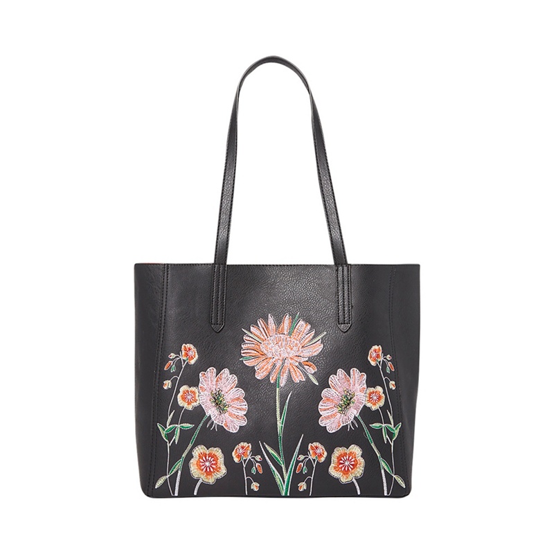 Dorothy Perkins - Black Embroidered Shopper Bag Review