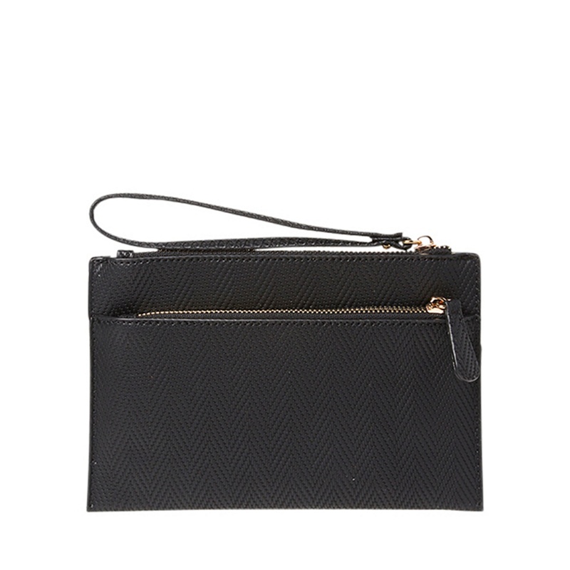 Dorothy Perkins - Black Weave Zip Wristlet Clutch Review