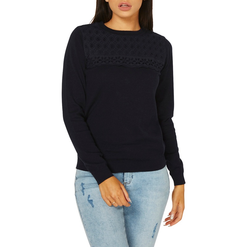 Dorothy Perkins - Navy Broderie Yoke Jumper Review