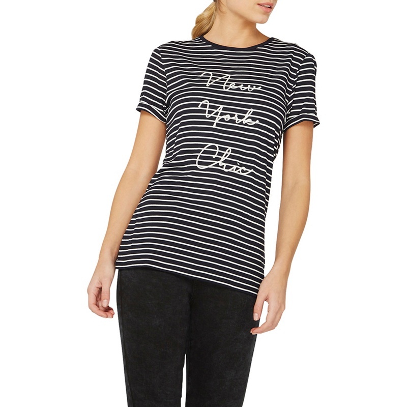 Dorothy Perkins - Ivory Striped Motif T-Shirt Review