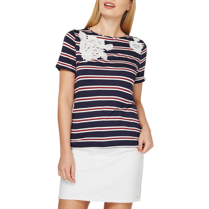 Dorothy Perkins - Navy Striped Applique T-Shirt Review