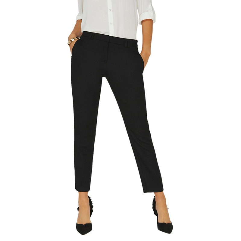 Dorothy Perkins - Black Slim Leg Textured Trousers Review