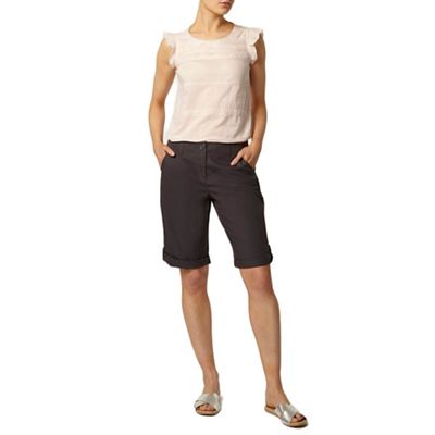 poplin knee length shorts