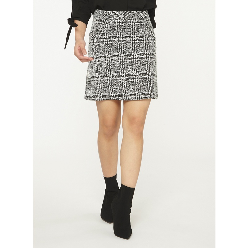 Dorothy Perkins - Petite Monochrome Checked Skirt Review