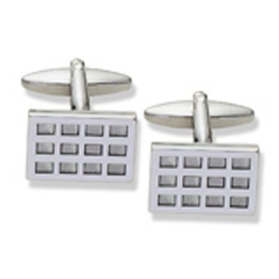 Gaventa Rhodium Rectangle Cufflinks