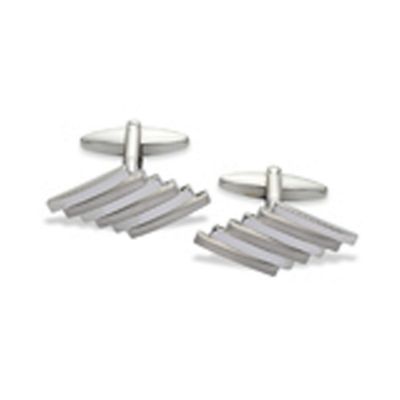 Chrome Strip Cufflinks