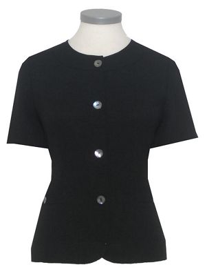 Eastex Black Linen Weave Jacket