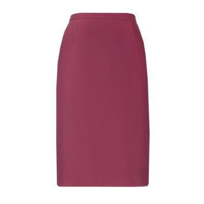 Eastex Magenta Crepe Short Straight Skirt