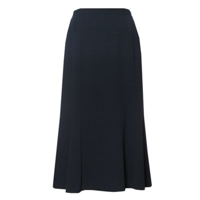 Eastex Navy Soft crepe long flared skirt