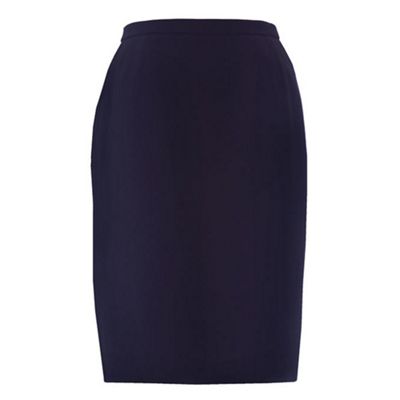 Eastex Navy Crepe Short Straight Skirt