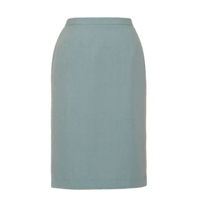 Mint Polyweave Short Straight Skirt