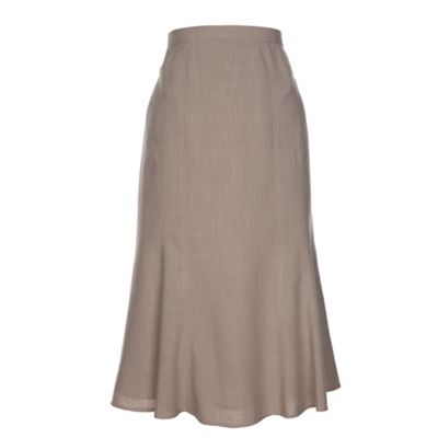 Eastex Stone Linen Look Long Flared Skirt