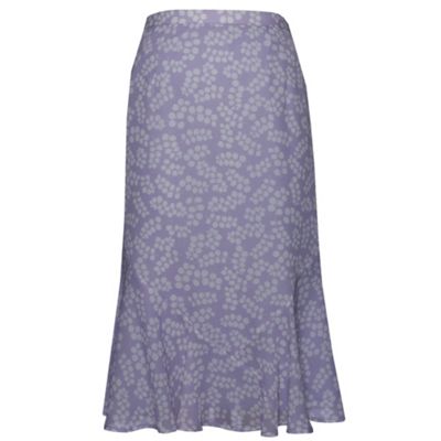 Eastex Lilac Clover leaf georgette flared skirt