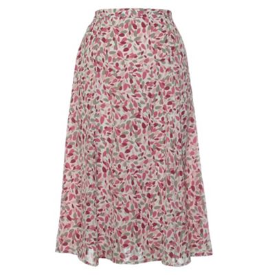 Eastex Rose Petal Print Georgette Skirt