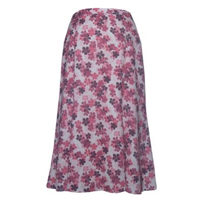Eastex Rose Poppy Print Flared Skirt