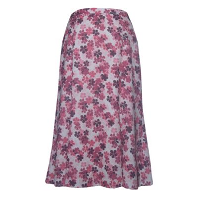 Eastex Rose Poppy Print Flared Skirt