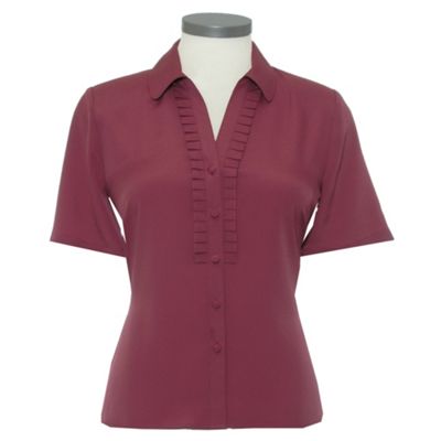 Eastex Rose short sleeve Pleat Front Blouse