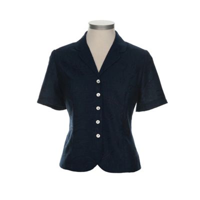 Eastex Indigo Embroidered Blouse