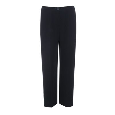 Navy Soft Crepe Trousers