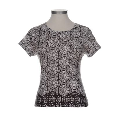 Dash Mocha Tile Print Top