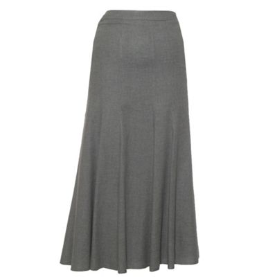 Kaliko Flannel Maxi Skirt in Canon Grey