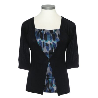 Kaliko Blouse Cardi 2 in 1 in Napoleon Navy