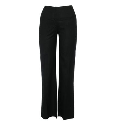 Formal Linen Trousers in Black