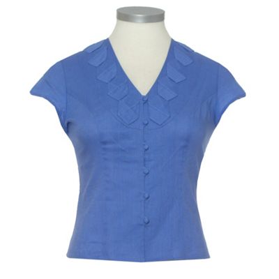 Minuet Petite Origami Trim Blouse