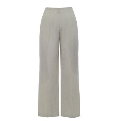 Wide Leg Silk Linen Trouser