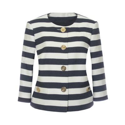 Alexon Gold Button Stripe Jacket