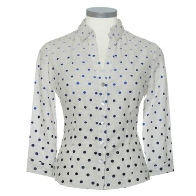 Spot Embroidered Blouse