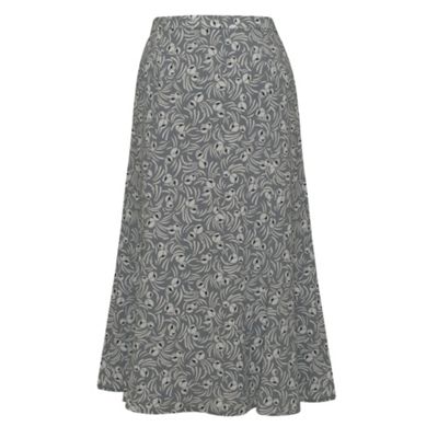 Eastex Grey multi deco spot flared skirt