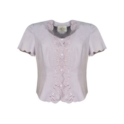 Eastex Scallop embellished light pink blouse