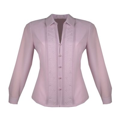 Eastex Light pink pintuck blouse