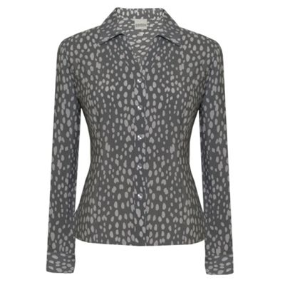 Eastex Long sleeve animal spot print blouse