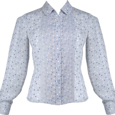 Eastex Long sleeve spot print blouse