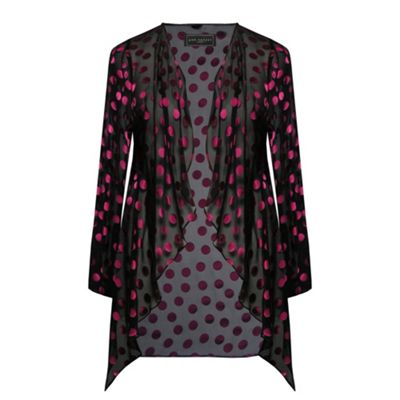 Ann Harvey Black Spot Waterfall Jacket