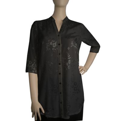 Black Jacquard Blouse