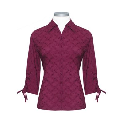 Orchid All Over Embroidery Blouse