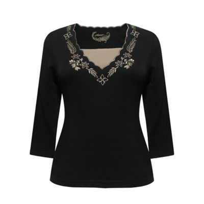 Black Layer Cut Out Tee