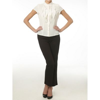 Petite Ivory Frill Front Blouse