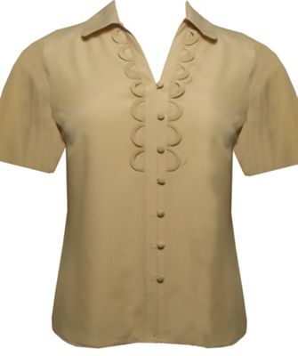 Eastex Mid yellow short sleeve essential wardrobe blouse