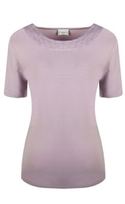 Eastex Light purple short sleeve embroidered t-shirt