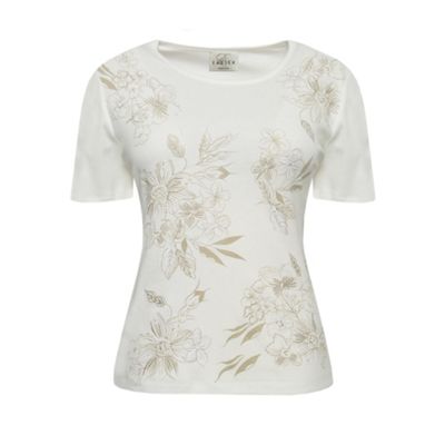 Neutral multi short sleeve print t-shirt