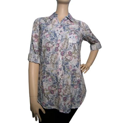 Ann Harvey Blue swiss dot blouse